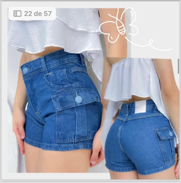 Shorts Cargo Azul